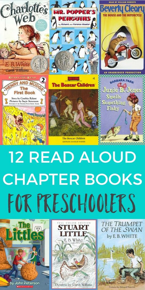 Books Kindergarten, Read Aloud Chapter Books, Best Kids Books, Kids Chapter Books, Books For Preschoolers, Family Read Alouds, Homeschool Books, Kindergarten Books, Read Aloud Books