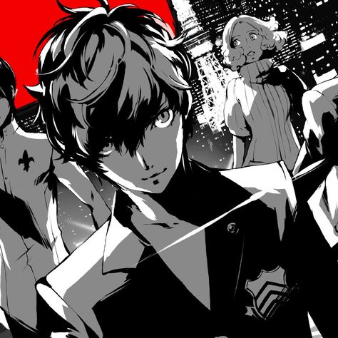 Akira Kurusu Manga, Persona 5 Joker, Akira Kurusu, Manga Icon, Persona 5, Persona, Red, Anime, Black