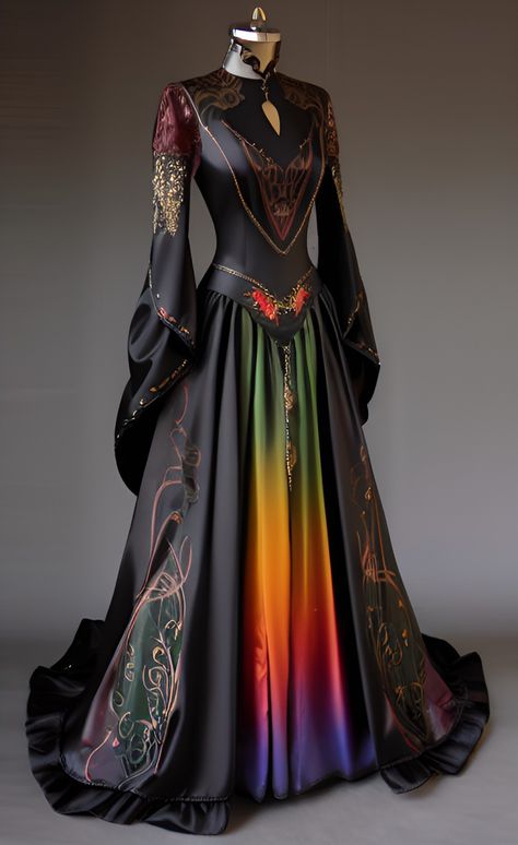 Luxury Fantasy Dresses For Medieval Festivals, Luxury Fantasy Medieval Dress For Festivals, Armor Dress Dragon, Fantasy Inspired Outfits, High Fantasy Clothing, Rainbow Fantasy Dress, Armor Dress Purple, Fantasy Gowns Warriors, Armored Dress