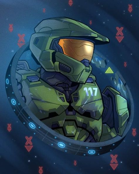 Master Chief Infinite, Halo Video Game Art, Halo Master Chief Art, Master Chief Dibujo, Master Chief Tattoo, Master Chief Fanart, Master Chief Art, Master Chief And Cortana, Halo Drawings