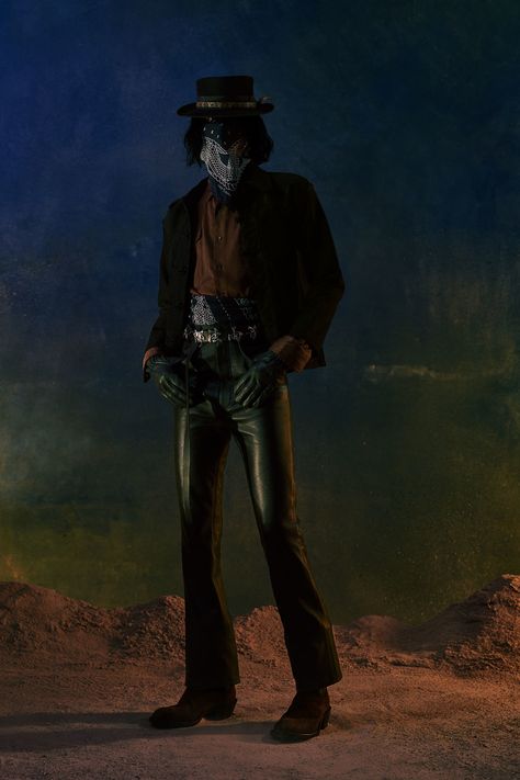 Cowboy Outfits Men, Southern Gothic Fashion, Gothic Fashion Men, Goth Cowboy, Modern Cowboy, Cowboy Aesthetic, Black Cowboys, Art Outfits, Pastel Grunge