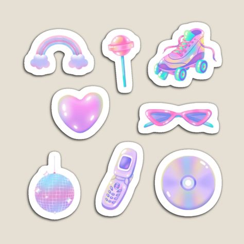 Get my art printed on awesome products. Support me at Redbubble #RBandME: https://www.redbubble.com/i/magnet/Y2K-pink-purple-and-shiny-aesthetic-sticker-pack-New-Jeans-NewJeans-NWJNS-Tokki-cute-and-girly-by-Kplais/141040083.TBCTK?asc=u Stikers Aesthetic, Shiny Aesthetic, Aesthetic Sticker, Y2k Pink, New Sticker, Aesthetic Stickers, Sticker Pack, Stickers Packs, Top Artists