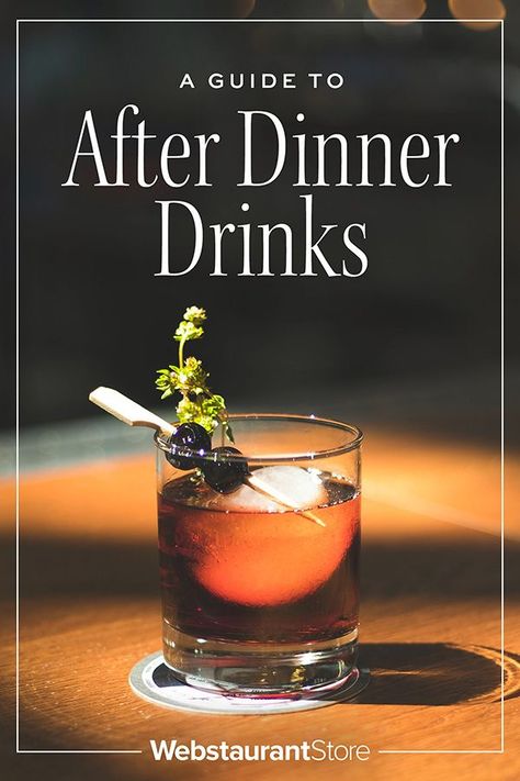 After dinner drinks aren't just an excuse for one more drink, they have a purpose. They make a great meal even more satisfying by alleviating fullness. You can promote the digestive benefits of after-dinner drinks and create an enhanced dining experience for your guests by offering a digestif drink menu. Brandy Sour, Mixology Recipes, After Dinner Cocktails, Dinner Cocktails, After Dinner Drinks, Dry Wine, Dinner Drinks, Festive Cocktails, Smoked Brisket