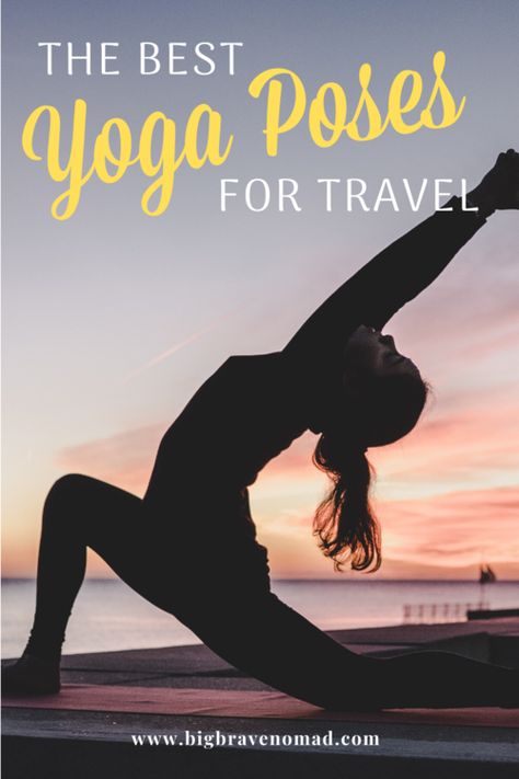 These 5 Yoga poses for travel are easy and effective. This post walks you through perfect yoga poses for your next trip. It includes breathing techniques, images and video of travel yoga, and talks through how yoga can help the body during travel. #yoga #yogafortravel #bestyogaposes Yoga Terms, Popular Yoga Poses, Family Traveling, Yoga Tutorial, Pigeon Pose, Easy Yoga Poses, Healthy Travel, Cool Yoga Poses, Family Vacation Destinations