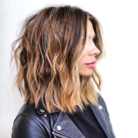 Textured Lob New Hair Trends, Lob Haircut, Trendy Haircuts, Penteado Cabelo Curto, Haircuts For Fine Hair, Popular Hairstyles, Fine Hair, Wavy Hair, Bob Hairstyles