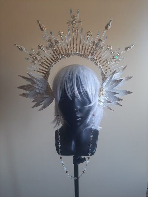 Angel Wings Headpiece, Biblical Angel Costume, Seraphim Costume, Biblically Accurate Angel Costume, Angel Headpiece, Angel Cosplay, Biblically Accurate, Angel Halo, Bridal Halo