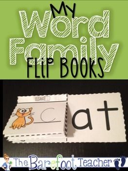 Word Family Kindergarten, Word Families Activities, Word Family Flip Books, Word Family Reading, Kindergarten Word Families, Cvc Word Families, Kindergarten Readiness, Rhyming Words, Teaching Phonics