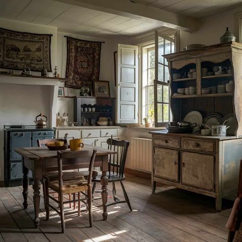 15 Timeless Kitchen Inspirations to Transform Your Space Colonial House Kitchen, Colonial Farmhouse Decor, 1800s Kitchen, Colonial Kitchen Ideas, Rich Kitchen, 1800s House, Fridge Wall, New England Kitchen, Colonial Kitchens