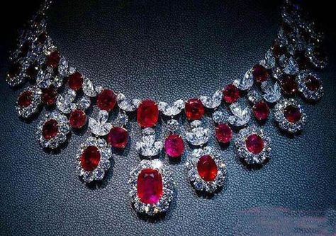 Ruby Diamond Necklace, Rubies And Diamonds, Ruby And Diamond Necklace, Diamond Necklace Set, Diamond Jewelry Necklace, Ruby Necklace, Expensive Jewelry, Women Necklace, Gold Necklace Women