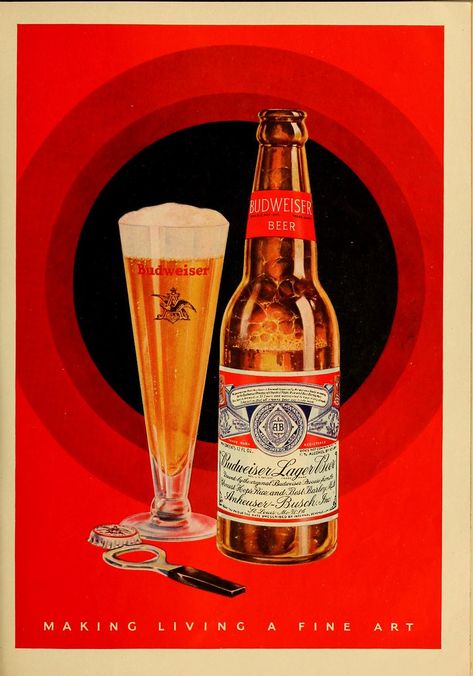 Vintage Advertisement 396 - 1934 Budweiser Budweiser Vintage, San Miguel Beer, Beer Posters, Beer Advertisement, Art Publication, Beer Merchandise, Beer Ads, I Like Beer, Beer Advertising