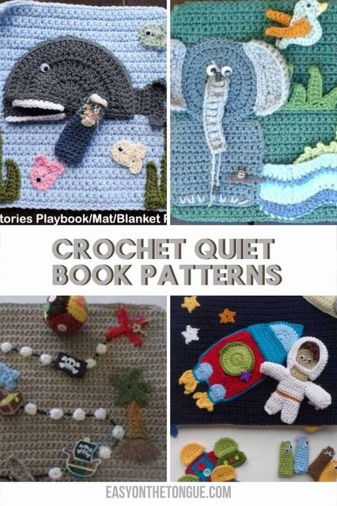 How to crochet quiet books CrochetProjects, DIYCrochet, CrochetPatterns Crochet Quiet Book, Crochet Workshop, Quiet Book Templates, Baby Quiet Book, Quiet Book Patterns, Creative Crochet, Crochet Baby Toys, Felt Quiet Books, Work Diy