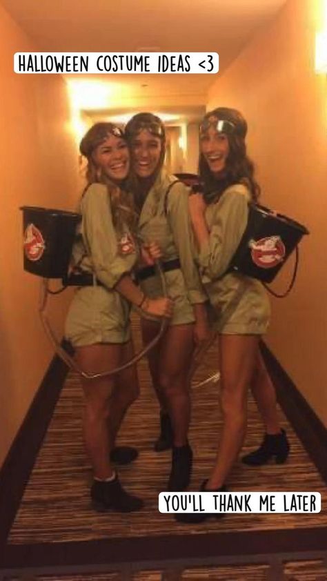 3 People Halloween Costumes, Halloween Costume Couple, Girl Group Halloween Costumes, Ghostbusters Costume, Meme Costume, Halloween Costumes For Work, Cute Group Halloween Costumes, Annie Hall, Bff Halloween Costumes