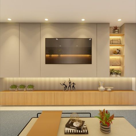 https://instagram.com/laisvalentim.arq?igshid=MmIzYWVlNDQ5Yg== Living Room Home Theater, Tv Unit Design Modern, Tv Ideas, Japandi Interiors, Interior Ceiling Design, Tv Cabinet Design, Tv Unit Interior Design, Living Room Tv Unit Designs, Living Room Tv Unit