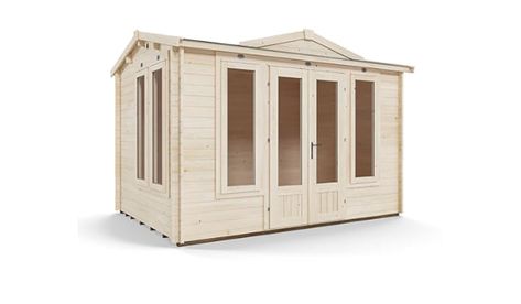 Dunster House Log Cabin Summer House 3.5 x 2.5 Metres DIY Outdoor Building Shed GhostFlower 34mm Dunster House, Cabin Summer, Outdoor Buildings, Shed Storage, Fashion Toys, Decor Lighting, Summer House, Diy Outdoor, Log Cabin