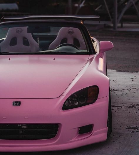 Honda S2k, Barbie Car, Spoiled Brat, Tuning Cars, Girly Car, Euro Summer, Honda S2000, Pink Car, Pink Vibes