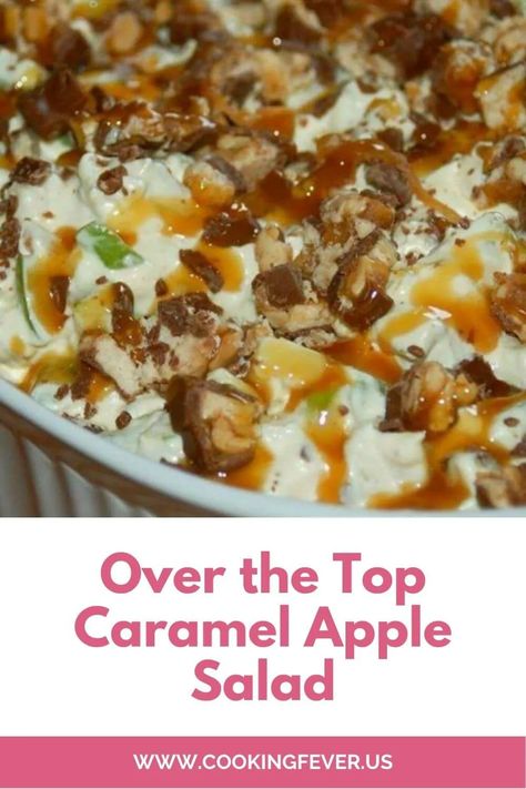 Snickers Caramel Apple Salad, Taffy Apple Salad, Caramel Apple Salad, Snicker Apple Salad, Taffy Apple, Caramel Ice Cream Topping, Snickers Candy Bar, Peanut Salad, Snickers Candy