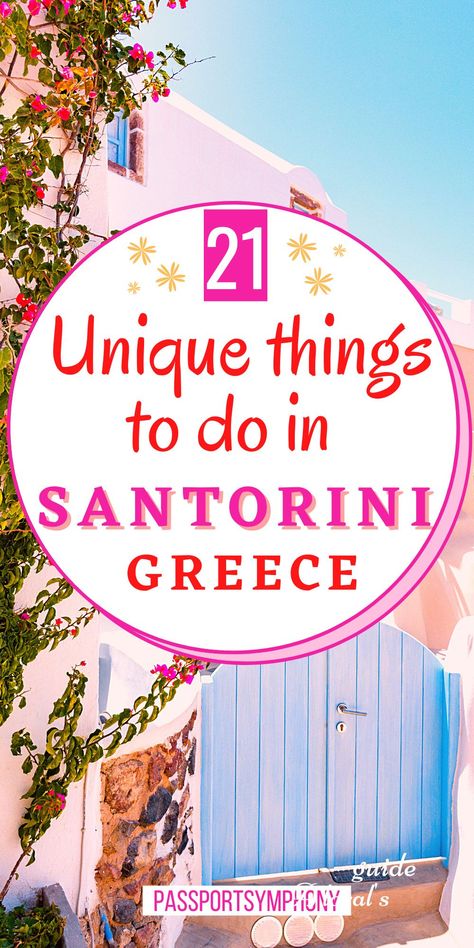 Are you traveling in Europe and thinking about a trip to Santorini? Our Santorini guide covers some unique things to do in Santorini, including bucketlist places, hidden gems, things to do in Santorini, helpful travel tips, and much more! Best Things To Do In Santorini Greece, Santorini Greece Things To Do, What To Do In Santorini Greece, Things To Do In Santorini Greece, Greek Cruise, Holidays Abroad, Greece Girl, Balkan Travel, Traveling In Europe