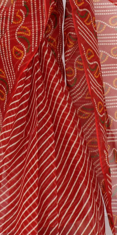 Red Laharia Premium JP Kota Doria Chunri Printed Cotton Saree (without Blouse) 15315 Chunri Saree, Cotton Saree, Fashion Magazine, Printed Cotton, Saree, Magazine, Red, Quick Saves