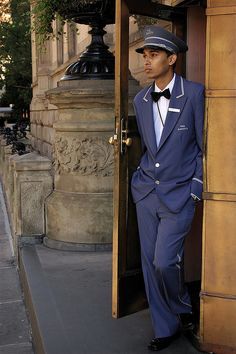 Doorman Doorman Uniform, Uniform Hotel, City Rats, Hotel Uniforms, Hotel Uniform, Brooklyn Brownstone, Staff Uniforms, Victorian Interiors, Hospitality Uniform