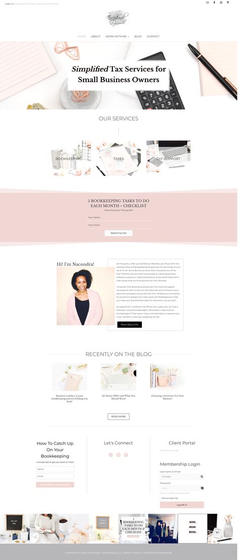 Bookkeeping business website layout design ideas. Custom wordpress website design. Bookkeeping Website Template, Tax Website Design, Bookkeeping Website Design, Tax Aesthetic, Business Website Layout, Wordpress Design Inspiration, Website Layout Design, Layout Design Ideas, Circle Book