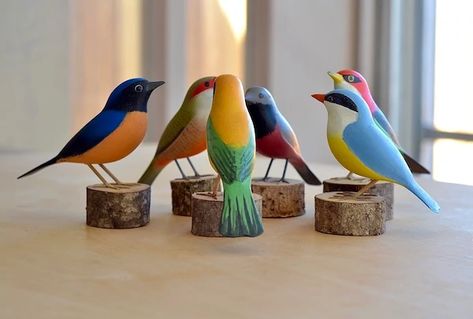 Wood Birds, Wood Carving Art Sculpture, Recycled Garden Art, Clay Birds, Bird Carving, Modern Birds, Keramik Design, Elementary Art Projects, Wooden Statues