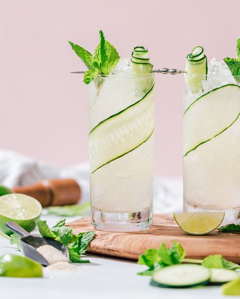 Cucumber Mint Mojito, Cucumber Mojito Recipe, Mint Mojito Recipe, Cucumber Mojito, National Vodka Day, Cucumber Drink, Cucumber Cocktail, Mojito Ingredients, Mojito Drink