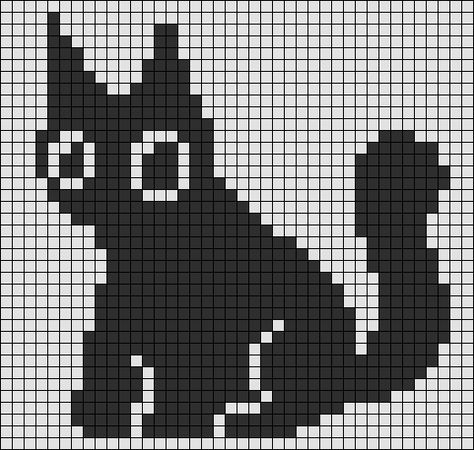 Alpha pattern #168292 | BraceletBook Cat Graph Pattern, Black Cat Alpha Pattern, Animal Alpha Pattern, Cat Alpha Pattern, Pixel Grid, Bracelet Book, Companion Animals, Fuse Bead Patterns, Pixel Crochet