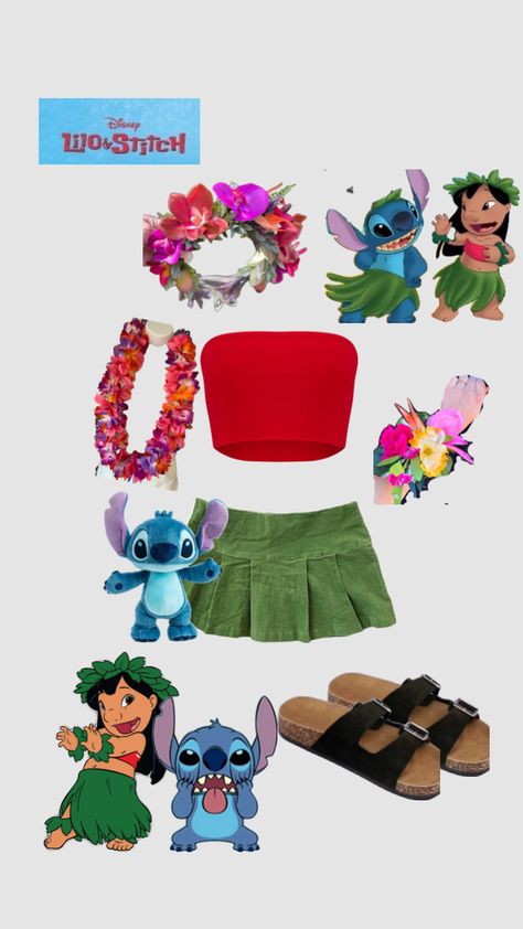 lilo and stitch costume Cute Lilo And Stitch Costumes, Lilo Costume, Lilo And Stitch Costume, Lilly Party, Stitch Costume, Disney Inspired Outfits, Cute Costumes, Disney Inspired, Lilo And Stitch