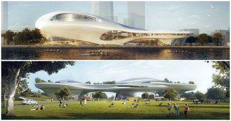 MAD Unveils Dual Lucas Museum Proposals for Los Angeles and San Francisco Futuristic Museum, Views Painting, Lucas Museum, Building Forms, Narrative Art, Mad Architects, Dubai Architecture, Interesting Architecture, Urban Design Plan