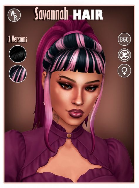 Sims 4 Cc Hair Covering One Eye, Sims4 Cc Hair Ponytail, Sims 4 Cc Hair Medium Length, Sims 4 Cc Pigtails With Bangs, Sims 4 Dyed Hair, Sims 4 Cc Split Dye Hair, Sims 4 Pigtails Cc, Sims 4 Pigtails, Ts4 Maxis Match Hair