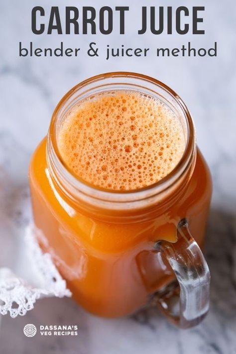 Carrot Juice Recipe Blender, Carrot Juice Recipe Juicers, Carrot Juice Recipes, Carrot Juice Benefits, Orange Carrot Juice, Carrot Juice Recipe, Juicing With A Blender, Fast Day, Juicer Recipes