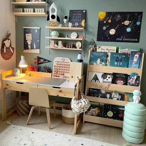 Tidy Books, Kids Rooms Inspo, Space Themed Room, Big Boy Bedrooms, Big Kids Room, Kids Bedroom Inspiration, Toddler Boys Room, Kids Room Inspiration, Study Area