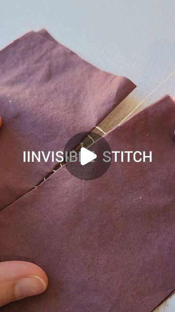 Miriam | Beginner Sewing Tips on Instagram: "You won't regret learning invisible stitch 🪡✨️ (so SAVE this reel for later!)  It's a perfect option for finishing off or mending the outside of a garment where you don't want to be seeing stitches- or when you can't get to the inside of a garment, stuffed toy or anything else 🙌   #invisiblemending #invisiblestitch #handsewing #needleandthread #howtohandsew #learntosew #ladderstitch" Mattress Stitch Sewing, Sewing Invisible Stitch, No Show Sewing Stitch, Invisible Ladder Stitch Video, No Show Stitch Sewing, How To Invisible Stitch, Invisible Sewing Stitch, Invisible Mending Stitch, Hidden Stitch Hand Sewing