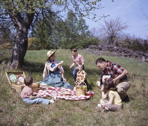 How Things Looked Like In The '50s: Color Photos of Everyday Life Back in the 1950s - Page 2 of 2 Shorpy Historical Photos, Vintage Picnic, Family Picnic, Vintage Camping, Vintage Life, High Resolution Photos, Photo Archive, The 1950s, Vintage Photographs