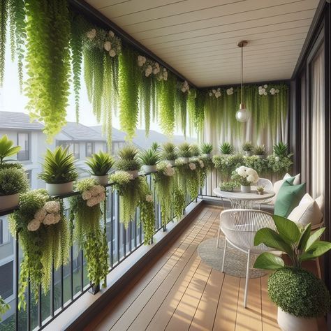 Small Balcony With Grill, Large Balcony Ideas Apartment, Varanda Ideas, Balcony Hanging Plants, Balcony Grill Design, Balcony Grill, Small Balcony Garden, Terrace Decor, Small Balcony Design