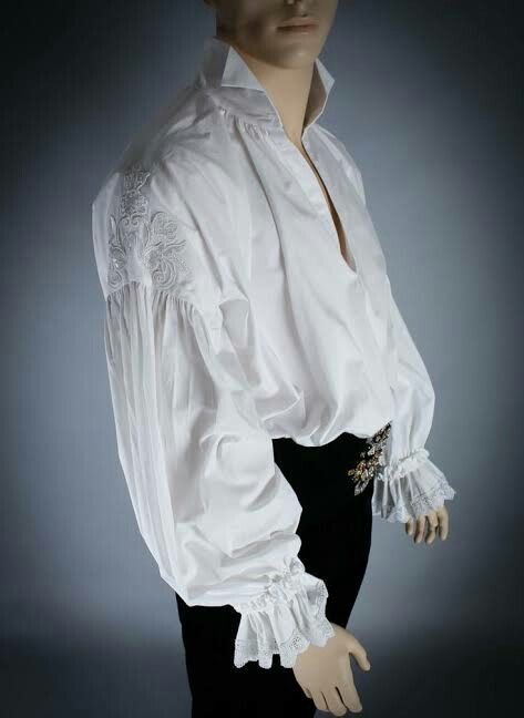 Victorian Aesthetic Men, Victorian Fashion Male, Flowy Clothes, Flowy Outfit, Flowy Outfits, White Flowy Shirt, 18th Century Mens Fashion, Lace Shirts, Flowy Shirts