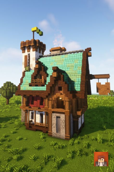 Minecraft Tavern, Minecraft Bakery, Minecraft House, House Hunters, Minecraft Crafts, Minecraft Builds, Minecraft Building, Minecraft Houses, House Inspo