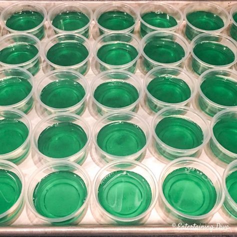 Best Green Jello Shot Recipe - Entertaining Diva Recipes @ From House To Home Green Jello Shots, Best Jello Shot Recipes, Margarita Jello, Best Jello Shots, Halloween Jello Shots, Green Jello, Jello Shot, House To Home, Jello Shot Recipes