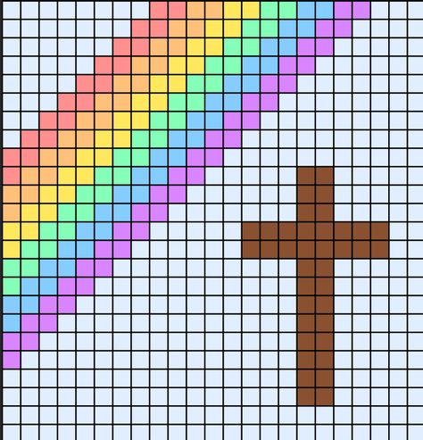 Christian Pixel Art, Christian Cross Stitch Patterns, Christian Cross Stitch, Easy Perler Bead Patterns, Graph Paper Drawings, Plastic Canvas Stitches, Graph Design, Graph Paper Art, Pixel Crochet