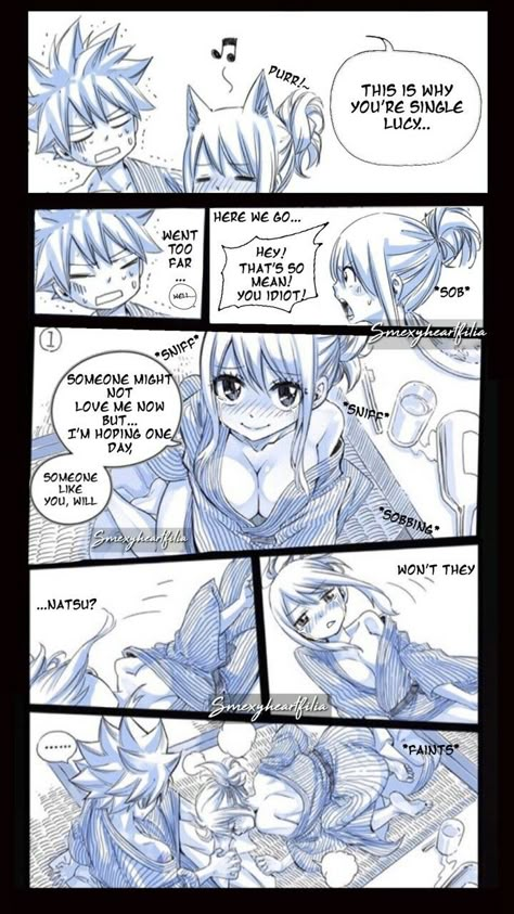 Fairy Tail Natsu And Lucy Lemon, Natsu X Lucy Kiss, Natsu X Lucy Manga, Natsu And Lucy Manga, Natsu And Lucy Kiss, Nalu Lemon, Lucy Natsu, Fairy Tail Kids, Nalu Comics