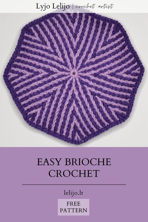 Brioche Stitch Crochet, Brioche Crochet Patterns, Crochet Brioche Pattern, Brioche Crochet Patterns Free, Brioche Crochet Tutorial, Crochet Brioche Stitch, How To Brioche Crochet, Crochet Interlocking Pattern, Tunisian Brioche Crochet