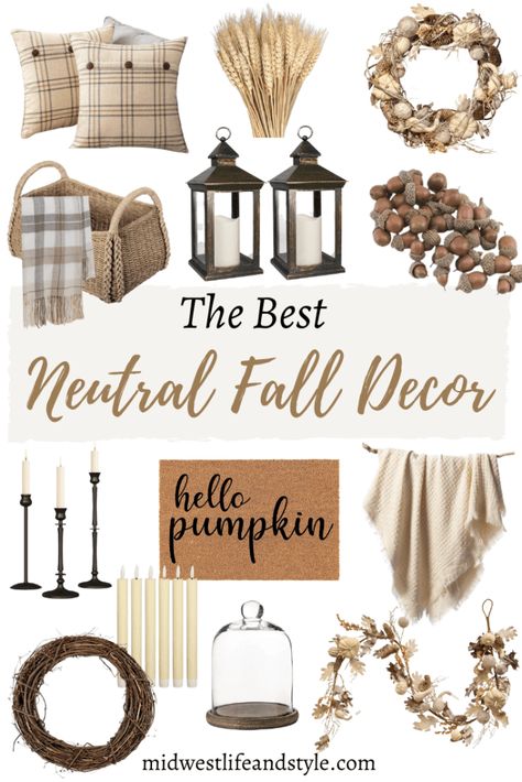 Muted Fall Decor, Subtle Fall Decor, Minimal Fall Decor, Decor From Amazon, Fall Blanket, Neutral Fall Decor, Fall Decor Inspiration, Keep The Lights On, Inviting Home