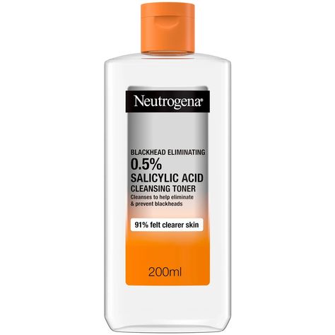 Developed to protect from congestion, the Neutrogena Blackhead Eliminating Cleansing Toner removes all traces of impurities while diminishing visible blackheads and blemishes. Harnessing the exfoliating power of 0.5% salicylic acid, the formula gently buffs away dead skin cells and trapped dirt that may block pores, leaving the complexion noticeably clarified. Suitable for those prone to breakouts, the lightweight toner sweeps across the skin with a cooling, refreshing effect, perfectly prepping for subsequent skincare steps. Bioderma Sebium, Grande Cosmetics, Clearer Skin, Skin Care Steps, First Aid Beauty, Shea Moisture Products, Clean Skincare, Moroccan Oil, Kylie Cosmetics