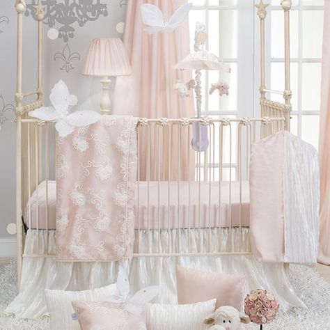 Sweet Potato by Glenna Jean Lil Princess 3 Piece Crib Bedding Set Girls Comforter Sets, Nursery Gliders, Girl Comforters, Scandinavian Kids Rooms, Luxury Nursery, Girl Nursery Room, Nursery Bedding Sets, Nursery Baby Room