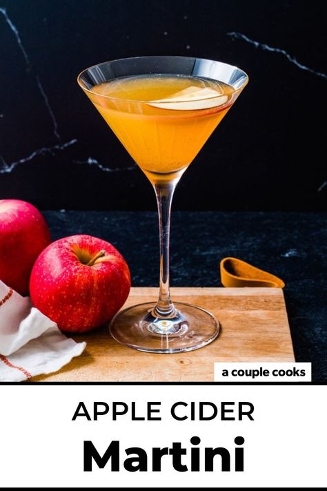 Apple Cider Cosmopolitan, Apple Cider Gin And Tonic, Apple Juice Martini, Apple Cinnamon Martini, Cocktails Made With Apple Cider, Apple Cider Martini Vodka, Fall Apple Martini, Apple Cider Martinis, Vodka Apple Cider Cocktail