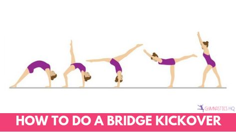 Bridge Kickover, Beginner Gymnastics, Gymnastic Classes, Gymnastics Levels, Gymnastics At Home, Gymnastics Moves, Cheer Tryouts, Tumbling Gymnastics, Gymnastics Flexibility