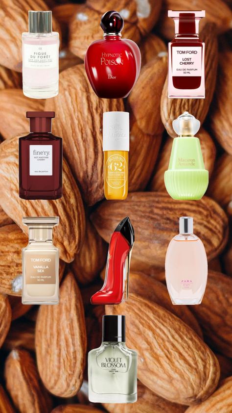 My #almond #perfume Wishlist pt. 1 Almond Perfume, Perfume Organization, Macarons, Tom Ford, Almond, Vanilla, Cherry, Beauty