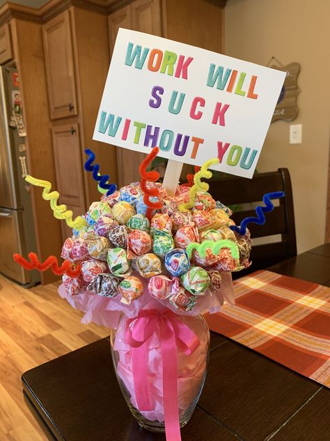 Retirement Candy Bouquet, Staff Leaving Gift Ideas, Last Day At Work Party Ideas, Work Leaving Party Ideas, Birthday Favours Ideas Adults, Goodbye Bouquet, Work Party Ideas Employee Appreciation, Last Day Of Work Party, Farewell Party Ideas For Coworker