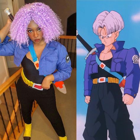 Trunks Cosplay, Planet Namek, Black Cosplayers, Top Cosplay, Clever Halloween, Future Trunks, Clever Halloween Costumes, Natural Hair Art, Thee Stallion