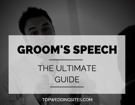 Writing Your Groom Speech: Tips, Examples, & Advice | TopWeddingSites.com Grooms Speech, Rehearsal Dinner Speech, Speech Team, Groom Wedding Speech, Groom Speech Examples, Speech Tips, Funny Wedding Speeches, Wedding Toast Samples, Best Man Wedding Speeches